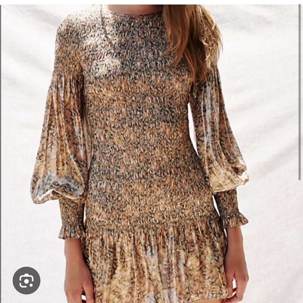 Shimmery metallic gold dress